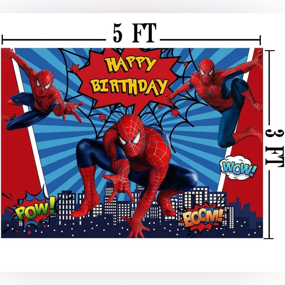Spider-Man Happy Birthday Banner! 5x3 ft- Used one time!
